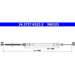 trosas, stovėjimo stabdys
                                ATE                                24-3727-0323-2, ATE, 24-3727-03