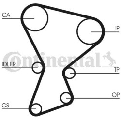 Paskirstymo diržas
                                CONTINENTAL CTAM                                                CT545, CO