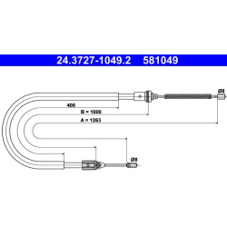 trosas, stovėjimo stabdys
                                ATE                                                24-3727-1049-2,