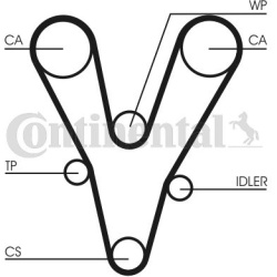 paskirstymo diržas
                                CONTINENTAL CTAM                                                CT1073, C