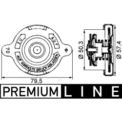 radiatoriaus dangtelis BEHR *** PREMIUM LINE ***
                                MAHLE                                       