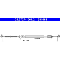 trosas, stovėjimo stabdys
                                ATE                                                24-3727-1061-2,