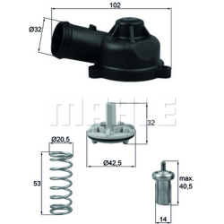 Termostatas
                                MAHLE                                                TI24483D, MAHLE, TI24483D, a