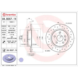 stabdžių diskas (1vnt) XTRA LINE - Xtra
                                BREMBO                                             