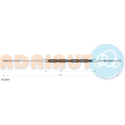 Trosas, stovėjimo stabdys
                                ADRIAUTO                                                55.0244, A