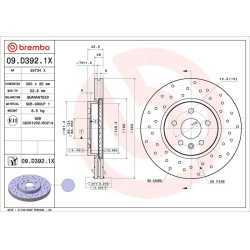 stabdžių diskas (1vnt) XTRA LINE - Xtra
                                BREMBO                                             