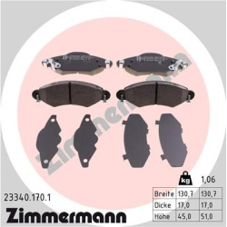 stabdžių trinkelių rinkinys, diskinis stabdys
                                ZIMMERMANN                                23