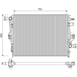radiatorius, variklio aušinimas
                                VALEO                                                701225,