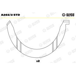 atraminis tarpiklis, alkūninis velenas
                                GLYCO                                A202/2 STD, GLYC