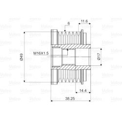 laisvos eigos sankaba, kint. sr. generatorius VALEO NEW SPARE PART
                                588055, VALEO, 588055, aut
