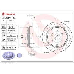 stabdžių diskas (1vnt) XTRA LINE - Xtra
                                BREMBO                                             