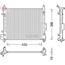 radiatorius, variklio aušinimas
                                DENSO                                                DRM4605