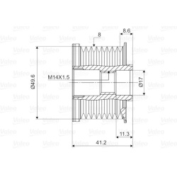 laisvos eigos sankaba, kint. sr. generatorius VALEO NEW SPARE PART
                                588101, VALEO, 588101, aut