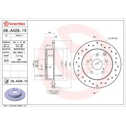stabdžių diskas (1vnt) XTRA LINE - Xtra
                                BREMBO                                             