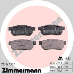 stabdžių trinkelių rinkinys, diskinis stabdys
                                ZIMMERMANN                                  