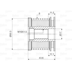 laisvos eigos sankaba, kint. sr. generatorius VALEO NEW SPARE PART
                                588090, VALEO, 588090, aut