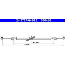 trosas, stovėjimo stabdys
                                ATE                                                24-3727-0480-2,