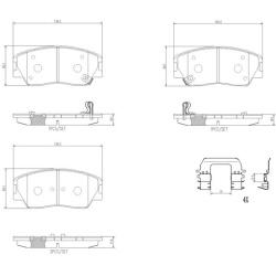stabdžių trinkelių rinkinys, diskinis stabdys PRIME LINE
                                BREMBO                           