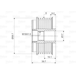laisvos eigos sankaba, kint. sr. generatorius VALEO NEW SPARE PART
                                588021, VALEO, 588021, aut