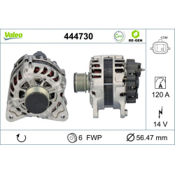 kintamosios srovės generatorius VALEO RE-GEN REMANUFACTURED
                                444730, VALEO, 444730, auto deta