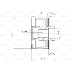laisvos eigos sankaba, kint. sr. generatorius VALEO NEW SPARE PART
                                588092, VALEO, 588092, aut