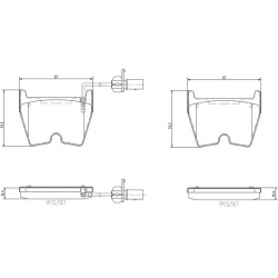 stabdžių trinkelių rinkinys, diskinis stabdys PRIME LINE
                                BREMBO                           