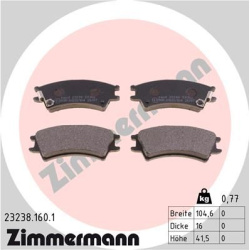 stabdžių trinkelių rinkinys, diskinis stabdys
                                ZIMMERMANN                                23