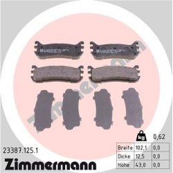 stabdžių trinkelių rinkinys, diskinis stabdys
                                ZIMMERMANN                                  