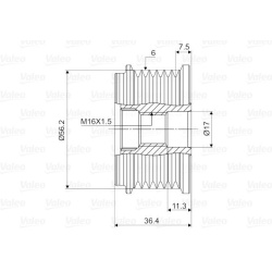 laisvos eigos sankaba, kint. sr. generatorius VALEO NEW SPARE PART
                                588059, VALEO, 588059, aut