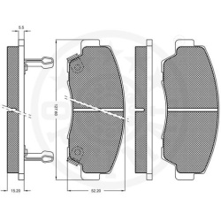 stabdžių trinkelių rinkinys, diskinis stabdys
                                OPTIMAL                                9444,