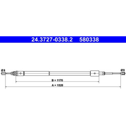 trosas, stovėjimo stabdys
                                ATE                                                24-3727-0338-2,