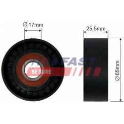 įtempiklio skriemulys, V formos rumbuotas diržas
                                FAST                                      