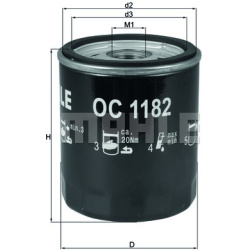 Filtras tepalo
                                MAHLE                                                OC1182, MAHLE, OC1182, au
