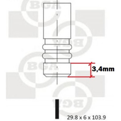 Vožtuvas išmetimo
                                BGA                                                V033438, BGA, V033438,