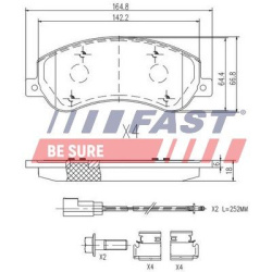 stabdžių trinkelių rinkinys, diskinis stabdys
                                FAST                                        