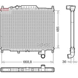 radiatorius, variklio aušinimas
                                DENSO                                                DRM1400