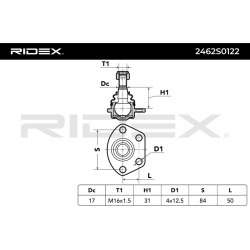RIDEX                                                2462S0122, Nenurodytas gamintojas, 2462S0122, auto detalė