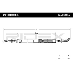 trosas, stovėjimo stabdys
                                RIDEX                                                124C0054, Nen