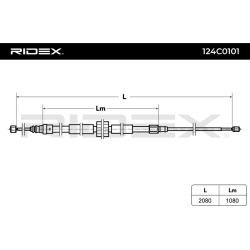 trosas, stovėjimo stabdys
                                RIDEX                                                124C0101, Nen