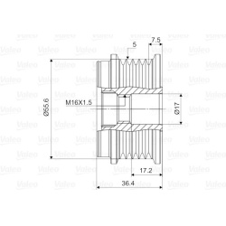 laisvos eigos sankaba, kint. sr. generatorius VALEO NEW SPARE PART
                                588099, VALEO, 588099, aut
