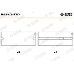pagrindiniai guoliai, alkūninis velenas
                                GLYCO                                H084/5 STD, GLY