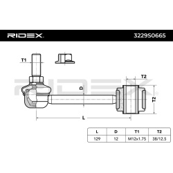 stabilizatoriaus traukė
RIDEX 3229S0665, Nenu