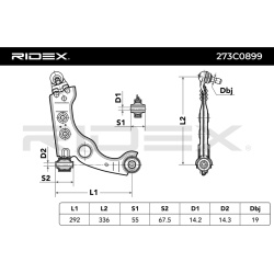pakabos svirtis
                                RIDEX                                                273C0899, Nenurodytas ga