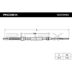 trosas, stovėjimo stabdys
                                RIDEX                                                124C0064, Nen
