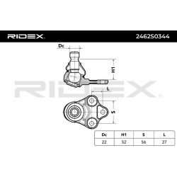 Šarnyras
                                RIDEX                                                2462S0344, Nenurodytas gaminto