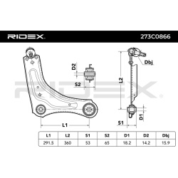 pakabos svirtis
                                RIDEX                                                273C0866, Nenurodytas ga