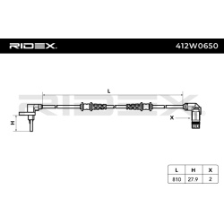 jutiklis, rato greitis
                                RIDEX                                                412W0650, Nenurod