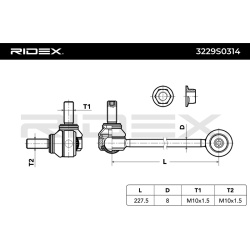 stabilizatoriaus traukė
                                RIDEX                                                3229S0314, Nenu