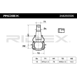 Šarnyras
                                RIDEX                                                2462S0326, Nenurodytas gaminto