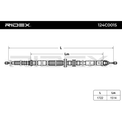 trosas, stovėjimo stabdys
                                RIDEX                                                124C0015, Nen